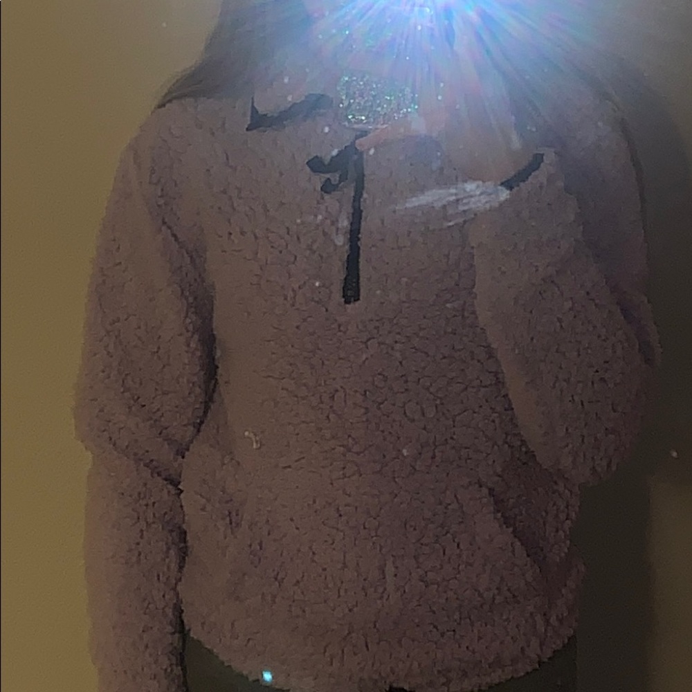 fluffy purple puffer jacket